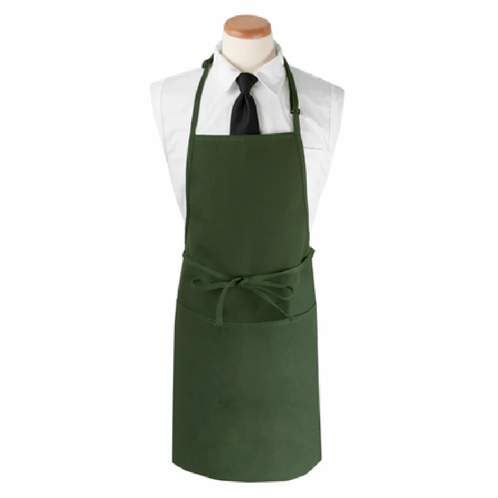 3PBIAELHG Ritz Bib Apron 26 Inch Extra Long DuraSure Polyester Green 4 Pocket 3PBIAELHG Ritz Bib Apron 26 Inch Extra Long DuraSure Polyester Green 4 Pocket