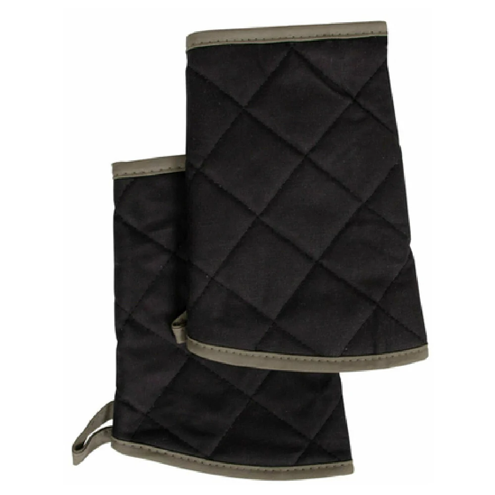 John Ritzenthaler Company CLSLEEVEBKBE-1 9 Inch Elbow Length Protective Sleeve Pyrotex Black with Beige Trim