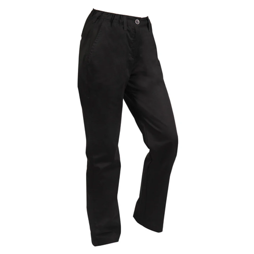 Mercer Culinary M62120BKXXS XXSmall Women's Chef Trousers Pleated Front Black Poly Cotton