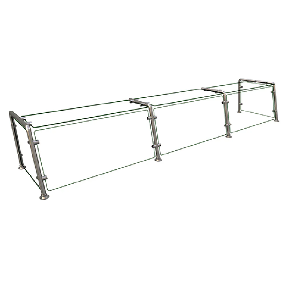 Hatco EP22-09618 96 Inch Flav-R-Shield Sneeze Guard Stainless Steel with Glass Hatco EP22-09618 96 Inch Flav-R-Shield Sneeze Guard Stainless Steel with Glass