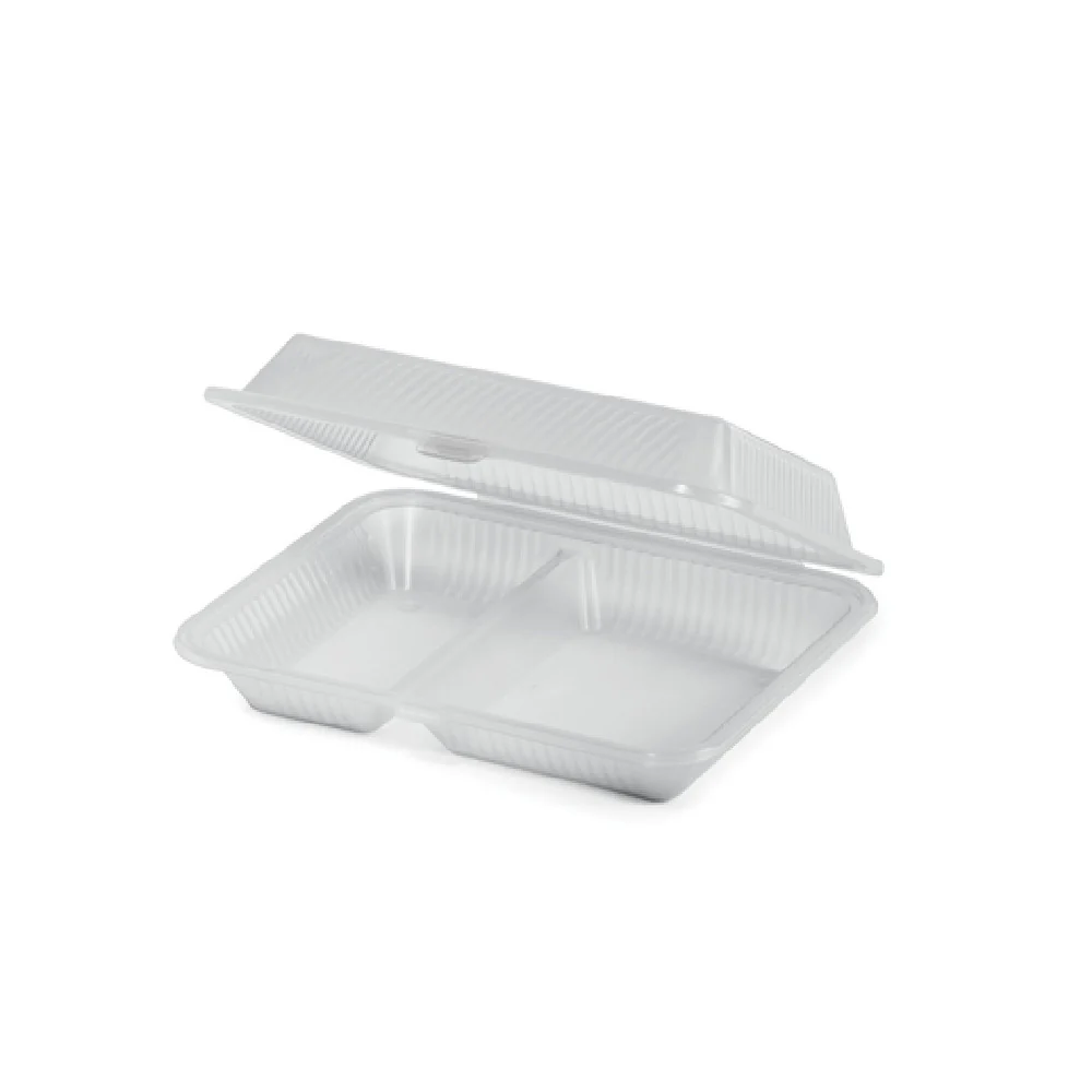 GET Enterprises EC-15-2-CL 10 Inch Plastic Carry Take Out Container Clear with 2 Compartment GET Enterprises EC-15-2-CL 10 Inch Plastic Carry Take Out Container Clear with 2 Compartment