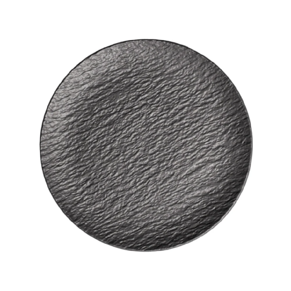 Vertex China OR-CP16 10-3/4 Inch Round Coupe Plate Scratch Resistant Porcelain Matte Black
