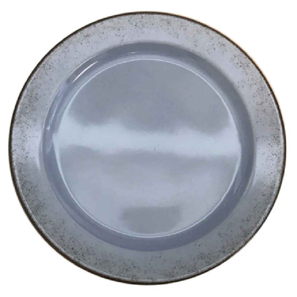 BauscherHepp 110023-700457 9 Inch Plate Rimmed Flat Porcelain Natural Blue Decor BauscherHepp 110023-700457 9 Inch Plate Rimmed Flat Porcelain Natural Blue Decor