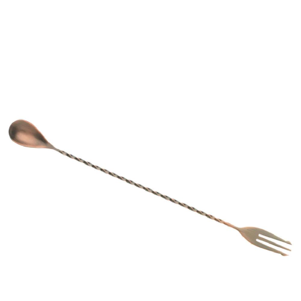 Mercer Culinary M37015ACP 12-3/8 Inch Bar Spoon Twisted Stem Copper-plated Stainless Steel Mercer Culinary M37015ACP 12-3/8 Inch Bar Spoon Twisted Stem Copper-plated Stainless Steel