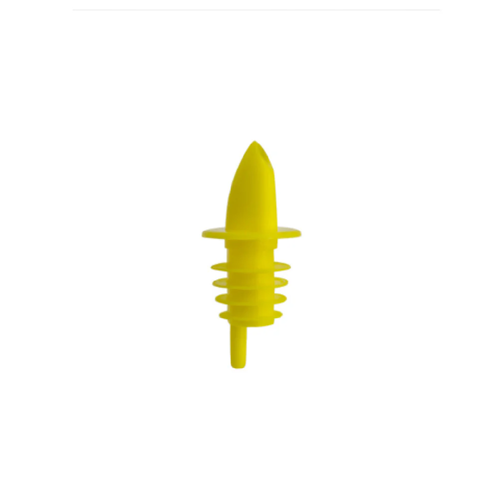 CAC China LQPR-P2YL 19 Inch Plastic Liquor Pourer with Yellow Spout CAC China LQPR-P2YL 19 Inch Plastic Liquor Pourer with Yellow Spout