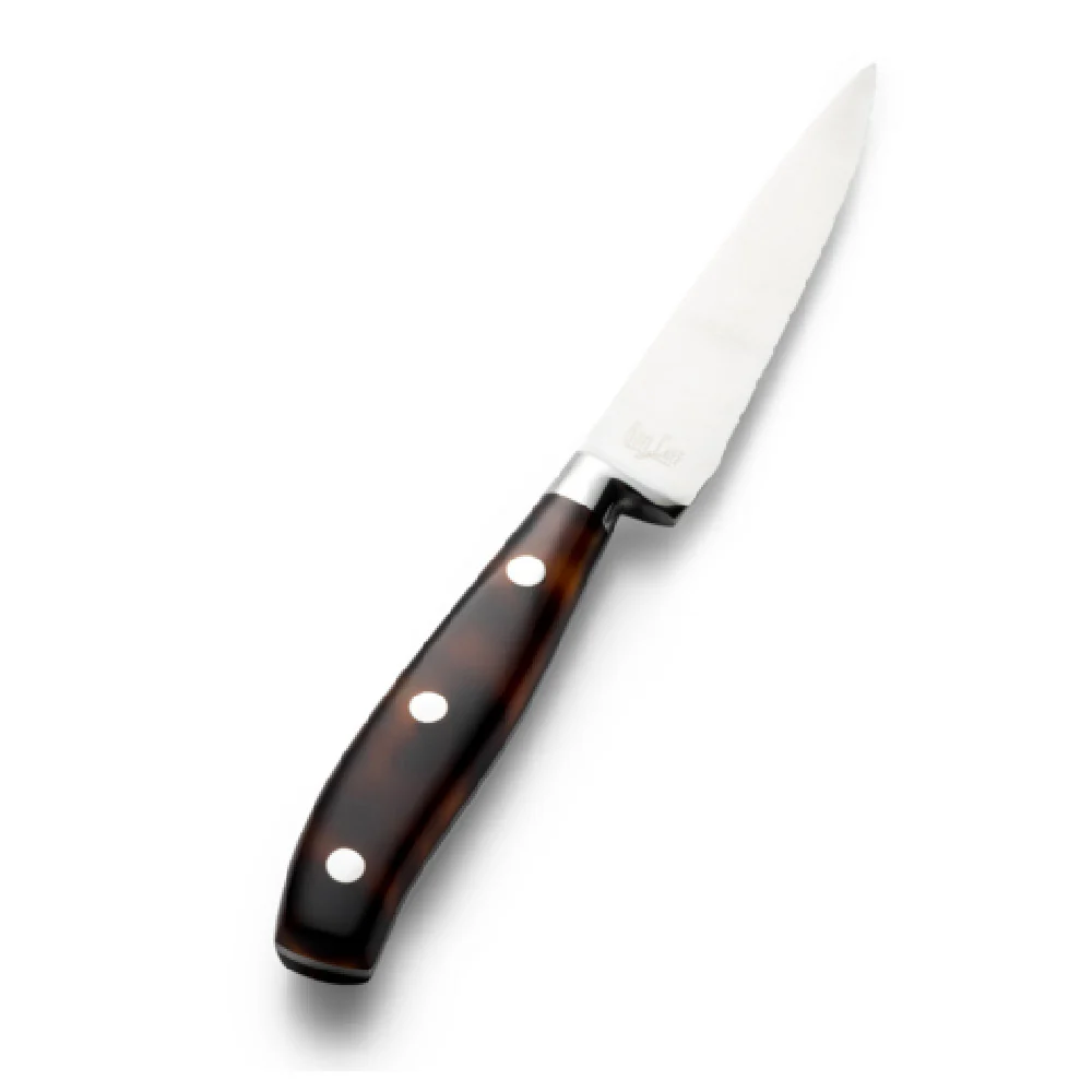 Bon Chef S950-AMR 5 Inch Blade 9.75 Inch Overall Steak Knife Stainless Steel Amber Swirl Acrylic Handle Bon Chef S950-AMR 5 Inch Blade 9.75 Inch Overall Steak Knife Stainless Steel Amber Swirl Acrylic Handle