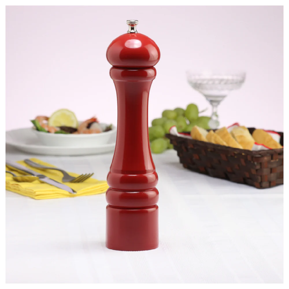 Chef Specialties 10651 10 Inch Professional Pepper Mill with Tempered Stainless Steel Gear Candy Apple Red Chef Specialties 10651 10 Inch Professional Pepper Mill with Tempered Stainless Steel Gear Candy Apple Red