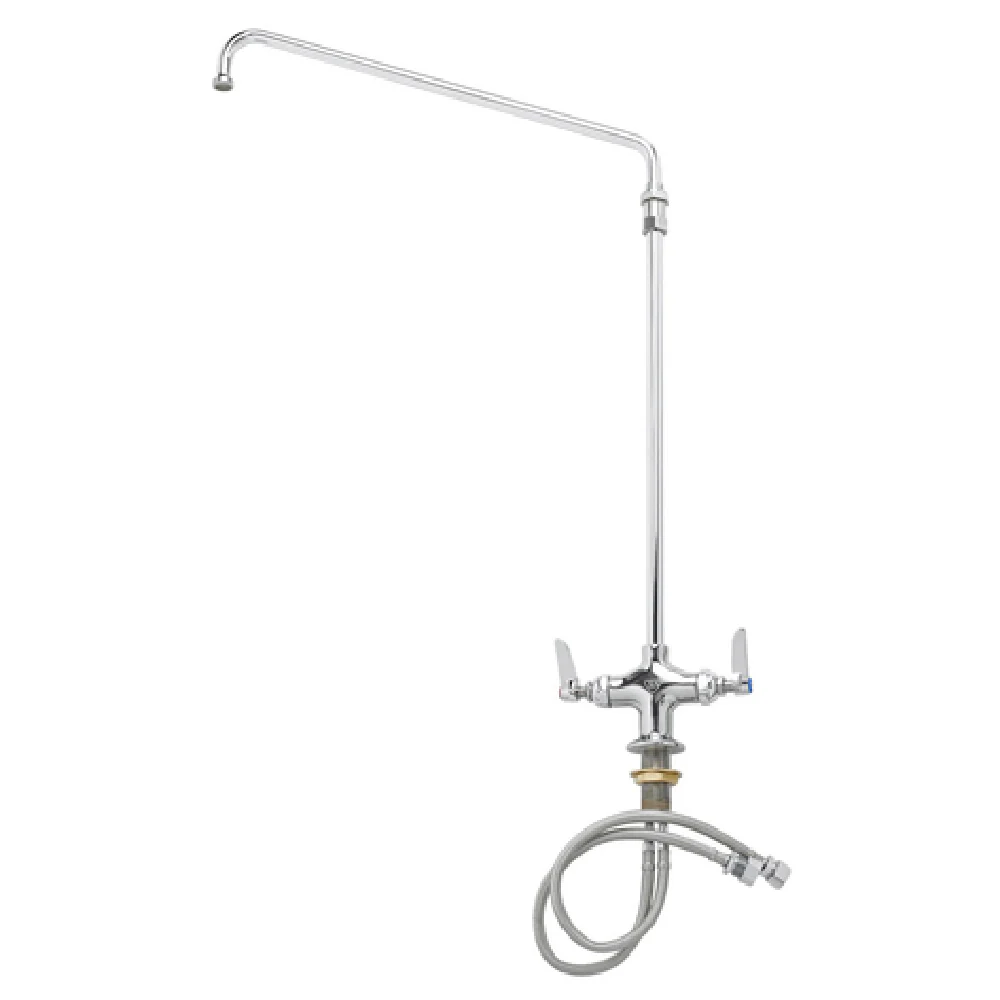 T&S Brass B-0270 18 Inch Swing Nozzle Double Pantry Faucet Deck Mounted with Lever Handles T&S Brass B-0270 18 Inch Swing Nozzle Double Pantry Faucet Deck Mounted with Lever Handles