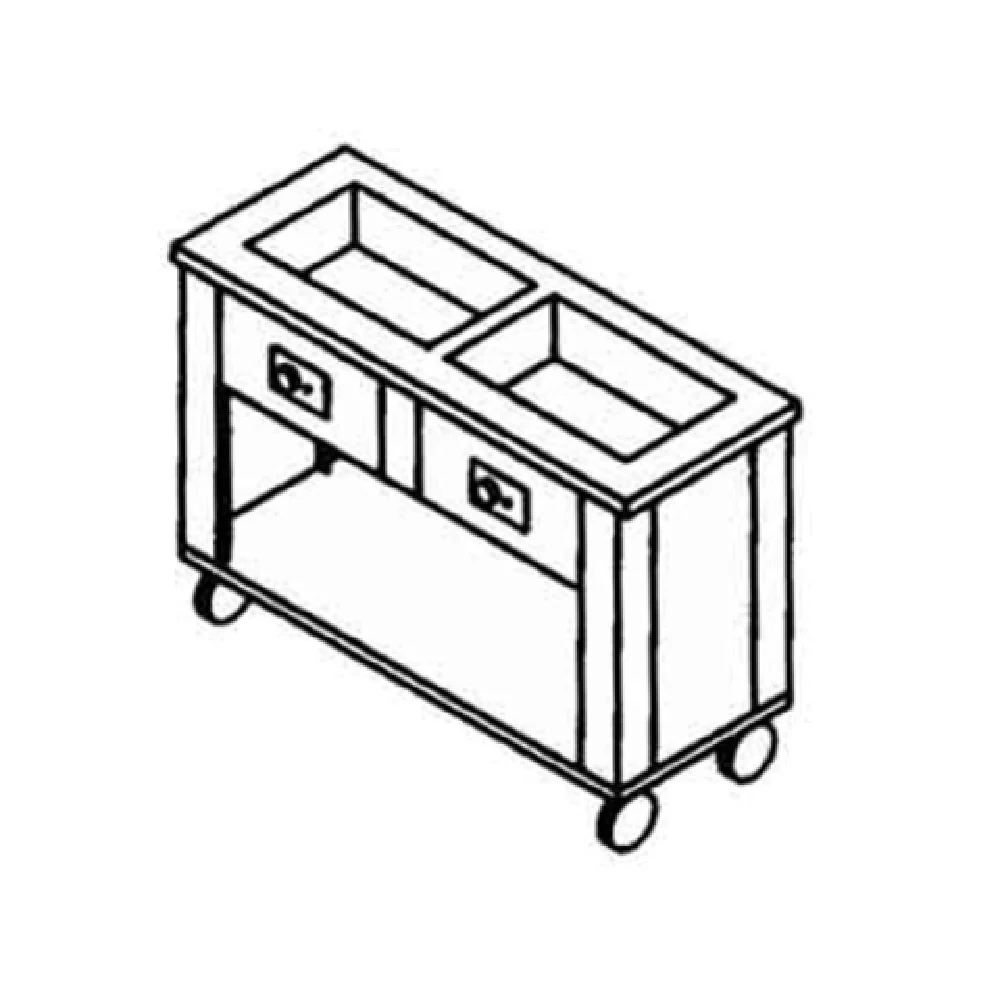 Dinex DXP3HFSL 72 Inch Electric Hot Food Serving Counter with 3 Wells