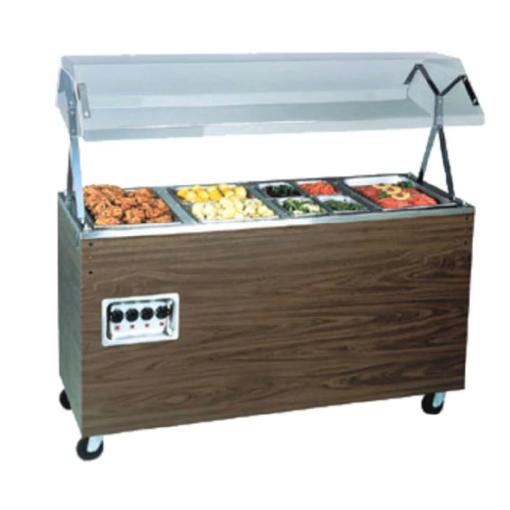 Vollrath 387672 46 Inch Mobile Electric Hot Food Station with 3 Wells