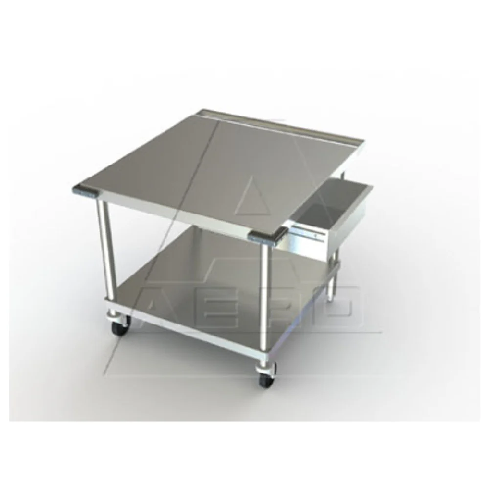 AERO Manufacturing MET-2430 30 Inch Mobile Equipment Table Stainless Steel with Undershelf AERO Manufacturing MET-2430 30 Inch Mobile Equipment Table Stainless Steel with Undershelf