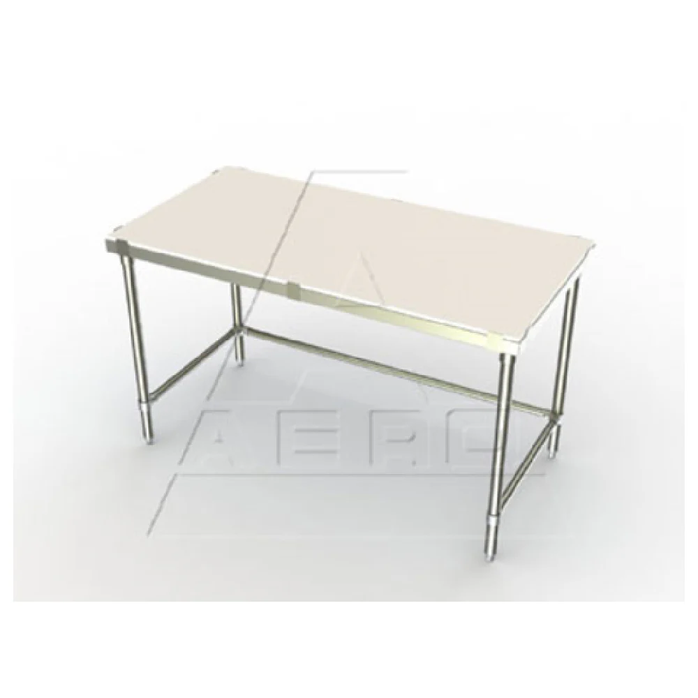 AERO Manufacturing PSX-2484 84 Inch Work Table Poly Top with Stainless Steel Legs AERO Manufacturing PSX-2484 84 Inch Work Table Poly Top with Stainless Steel Legs
