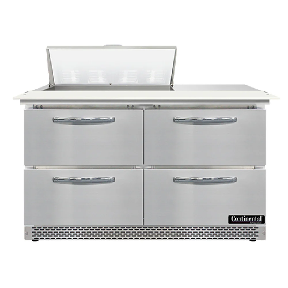 Continental Refrigerator SW48N8C-FB-D 48 Inch Sandwich Unit Stainless Steel with 13.4 cu ft Capacity Continental Refrigerator SW48N8C-FB-D 48 Inch Sandwich Unit Stainless Steel with 13.4 cu ft Capacity