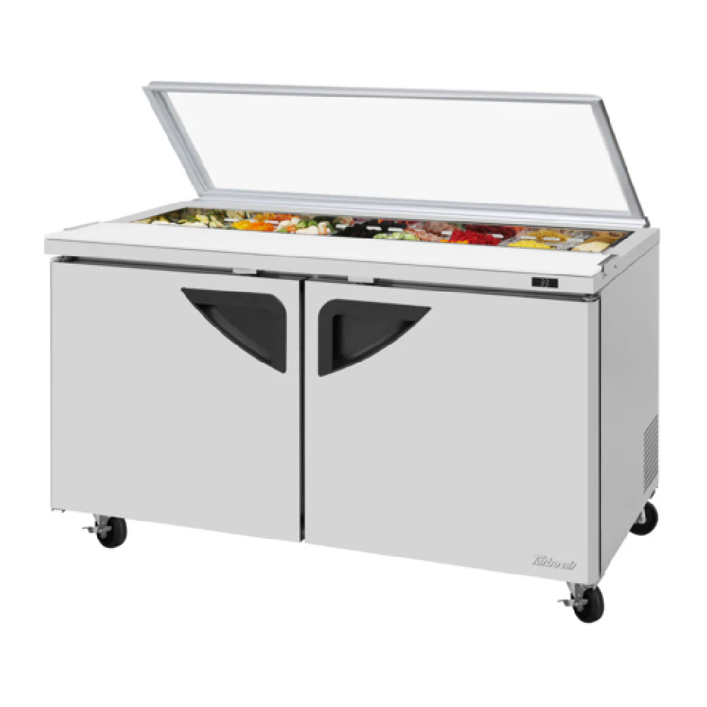 Turbo Air TST-60SD-N-GL 60 Inch Super Deluxe Refrigerated Counter with Glass Lid