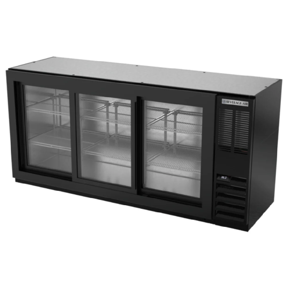 Beverage Air BB72HC-1-F-GS-B 72 Inch Refrigerated Back Bar Storage Cabinet 19.92 cu ft