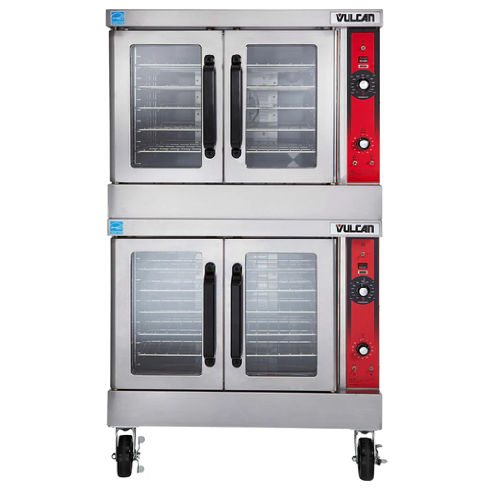 Vulcan VC44GD_LP 40 Inch Convection Oven Gas Double-deck 2 Burner 50000 BTU with Nickel Plated Racks and Solid State Controls Vulcan VC44GD_LP 40 Inch Convection Oven Gas Double-deck 2 Burner 50000 BTU with Nickel Plated Racks and Solid State Controls
