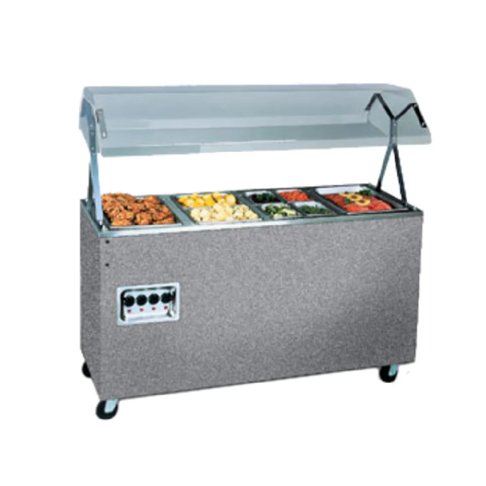 Vollrath 387292 46 Inch Mobile Electric Hot Food Station with Buffet Guard Vollrath 387292 46 Inch Mobile Electric Hot Food Station with Buffet Guard