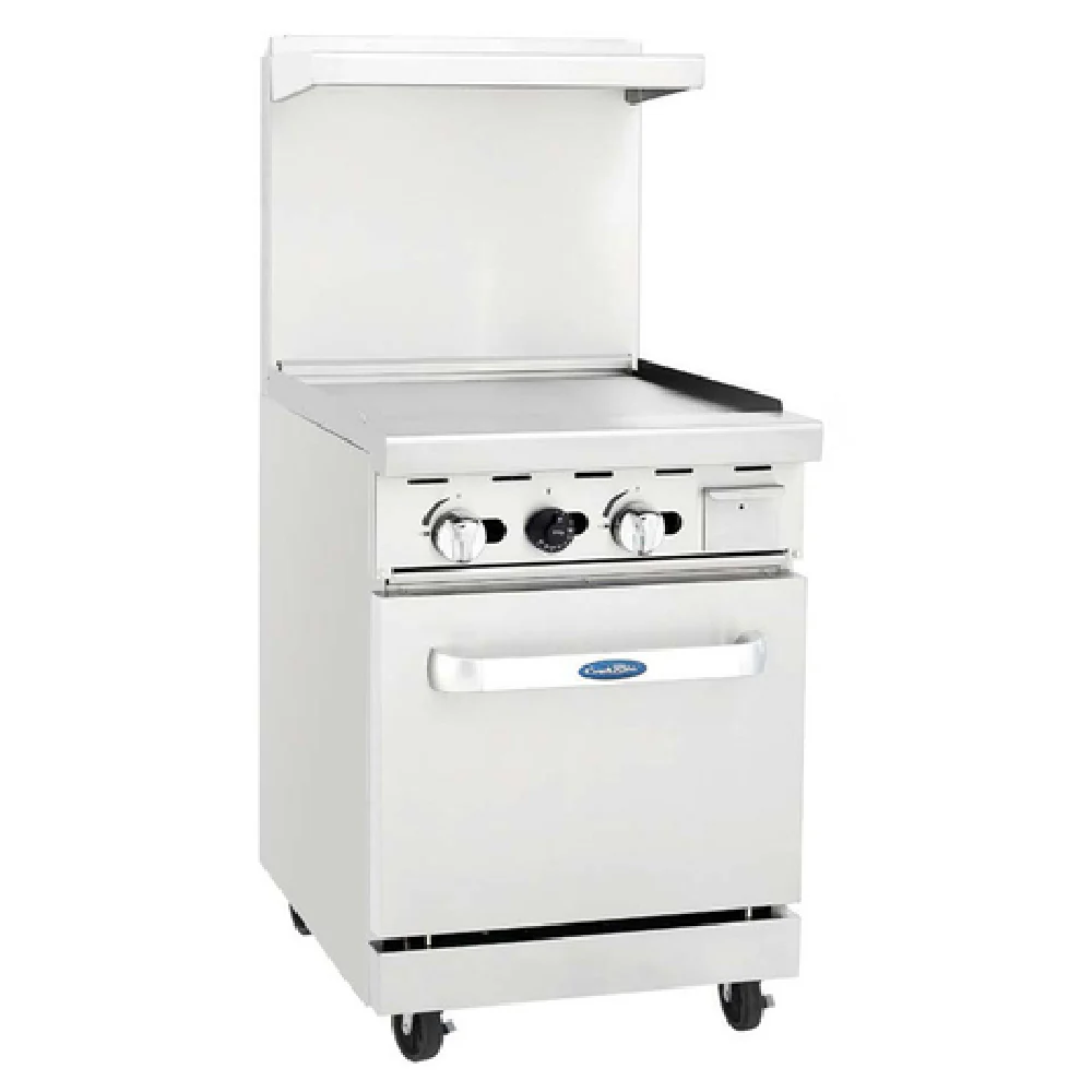 Atosa AGR-24G-LP 24 Inch Gas Range CookRite Griddle Left with 20 Inch Oven 74000 BTU