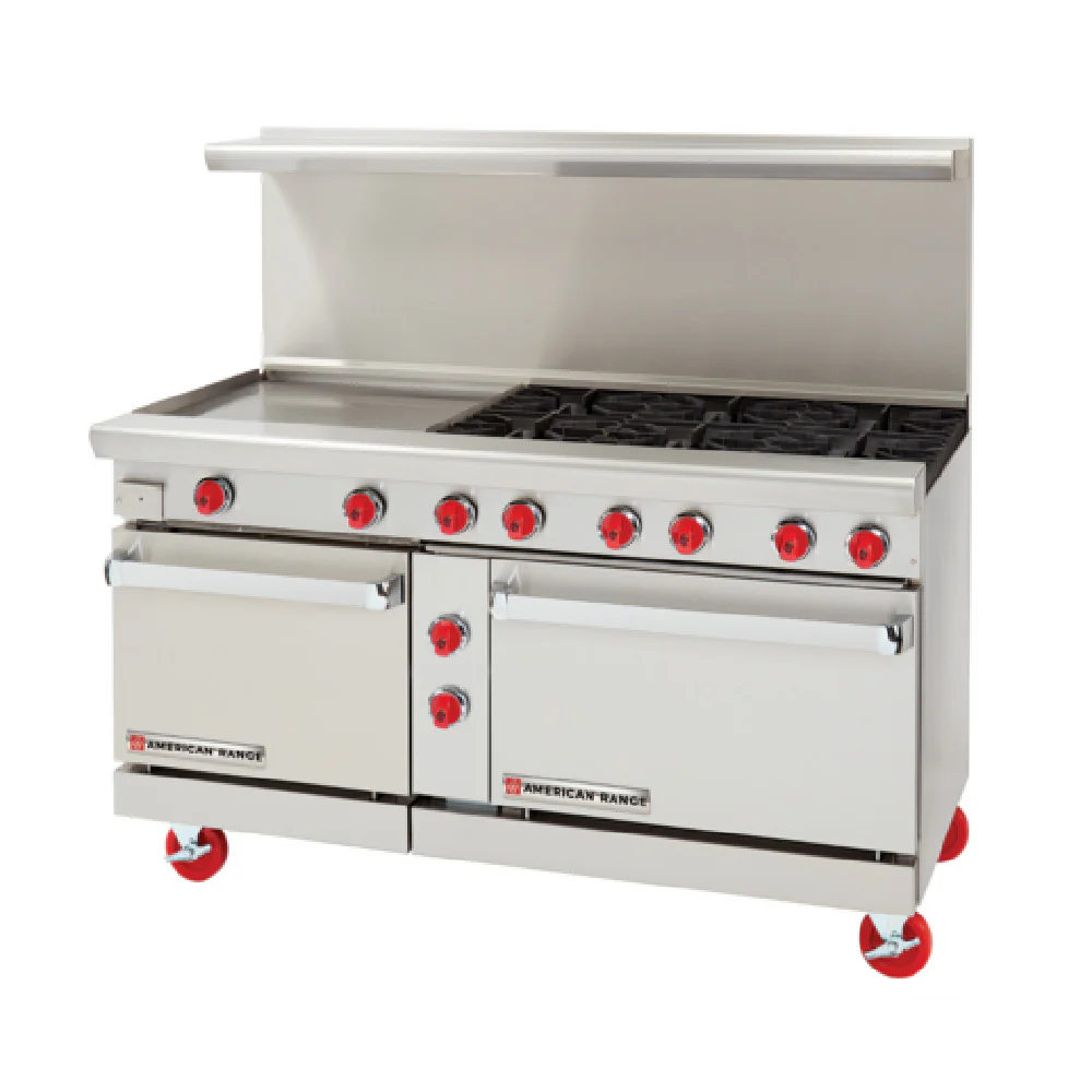 American Range AR-24G-6B-CL-126R_LP 60 Inch Gas Restaurant Range with 6 Burners 297000 BTU American Range AR-24G-6B-CL-126R_LP 60 Inch Gas Restaurant Range with 6 Burners 297000 BTU