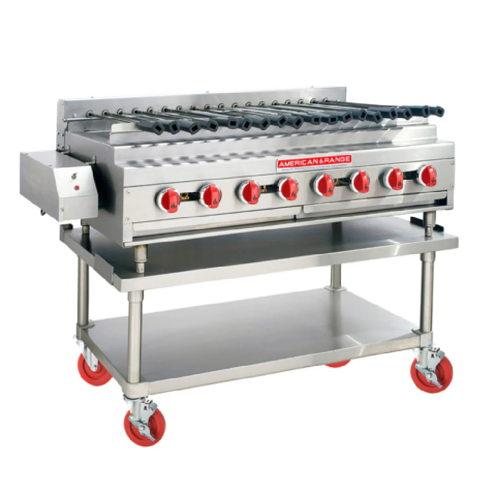 American Range ARKB-48-R_LP 54 Inch Gas Rotisserie Kebob Broiler 8 Burners 240000 BTU