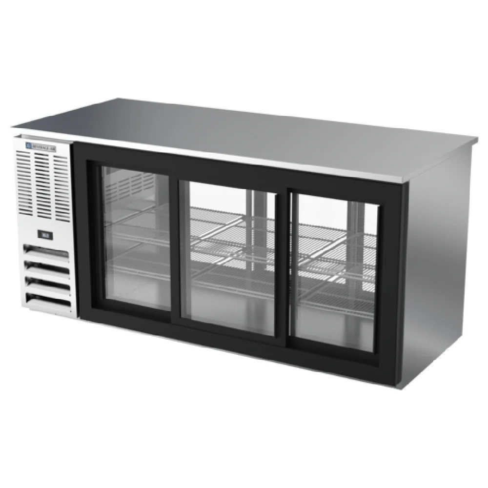 Beverage Air BB72HC-F-GS-PT-S Refrigerated Pass-Thru Back Bar Food Rated Refrigerator Beverage Air BB72HC-F-GS-PT-S Refrigerated Pass-Thru Back Bar Food Rated Refrigerator