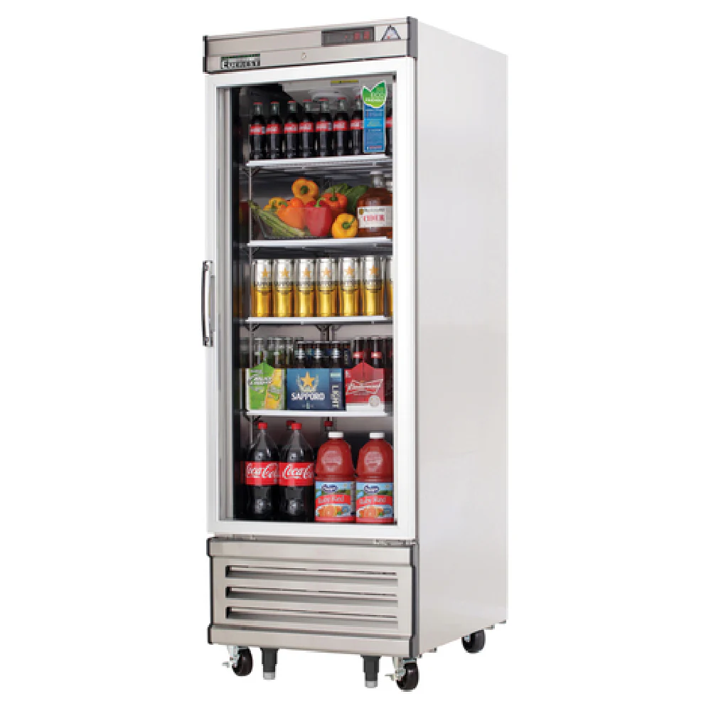 Everest Refrigeration EBGR1 27 Inch Reach-In Refrigerator Self-Contained Hydrocarbon with Full Height Glass Door Everest Refrigeration EBGR1 27 Inch Reach-In Refrigerator Self-Contained Hydrocarbon with Full Height Glass Door