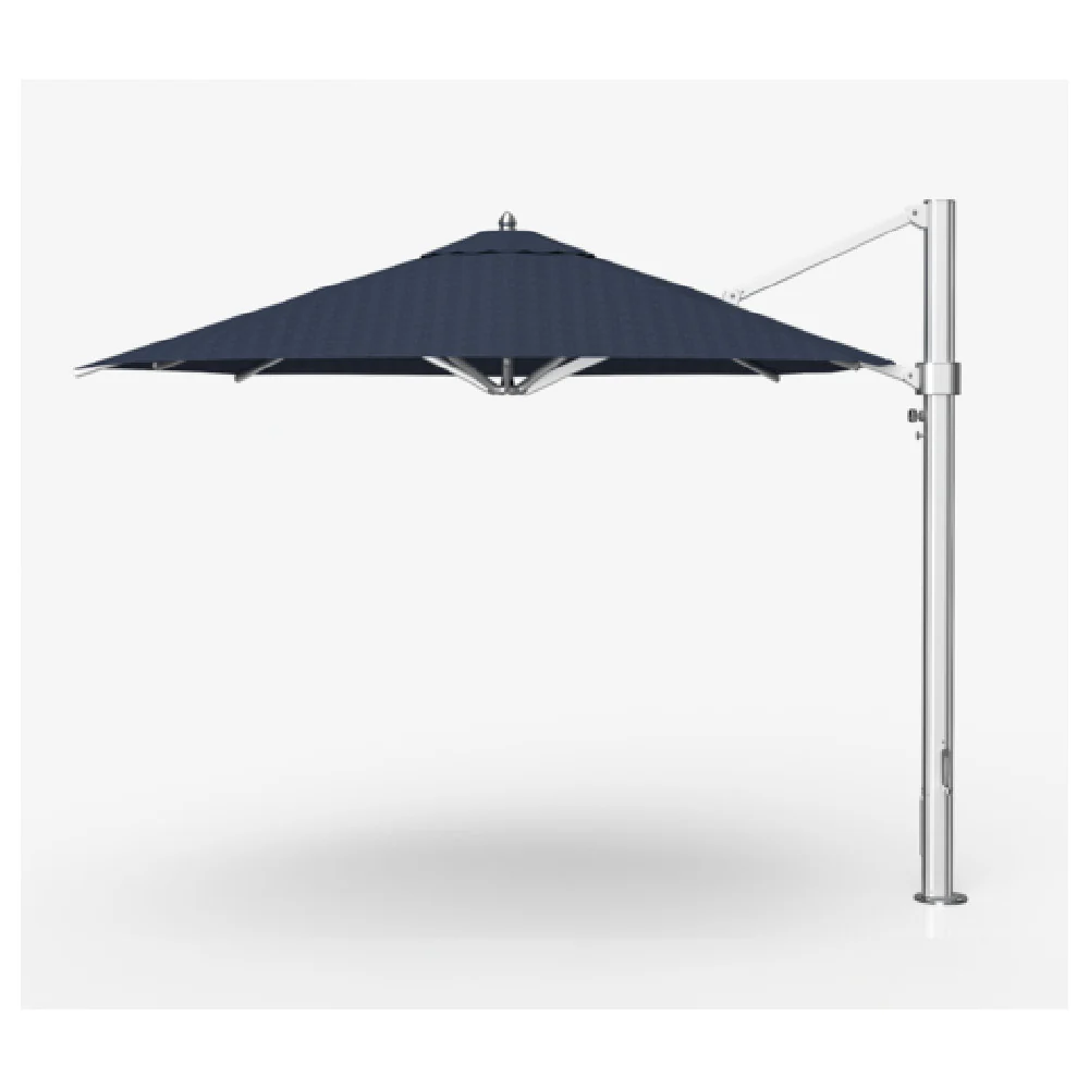 Plantation Prestige Commercial Furniture 9011-01 GRB Edison Premium Cantilever Umbrella 11 Ft. Octagon Top