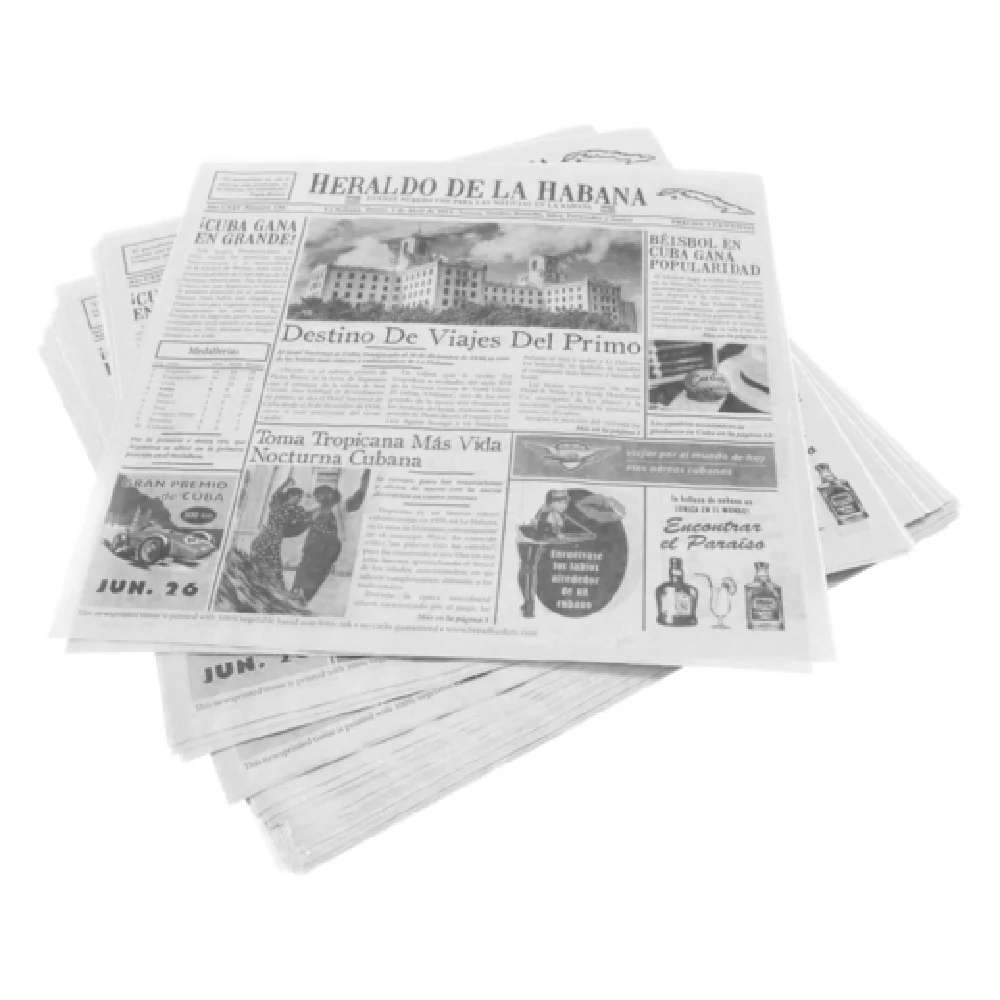 GET Enterprises 4-TE3742 12 Inch Food-Safe Paper Cuban Newsprint Liner GET Enterprises 4-TE3742 12 Inch Food-Safe Paper Cuban Newsprint Liner