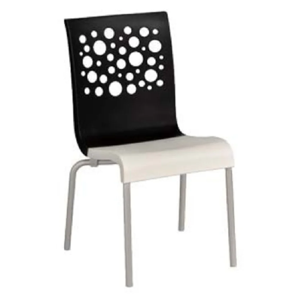Grosfillex US835017 Chair Indoor Stacking with Resin Back and Seat Black and White Grosfillex US835017 Chair Indoor Stacking with Resin Back and Seat Black and White