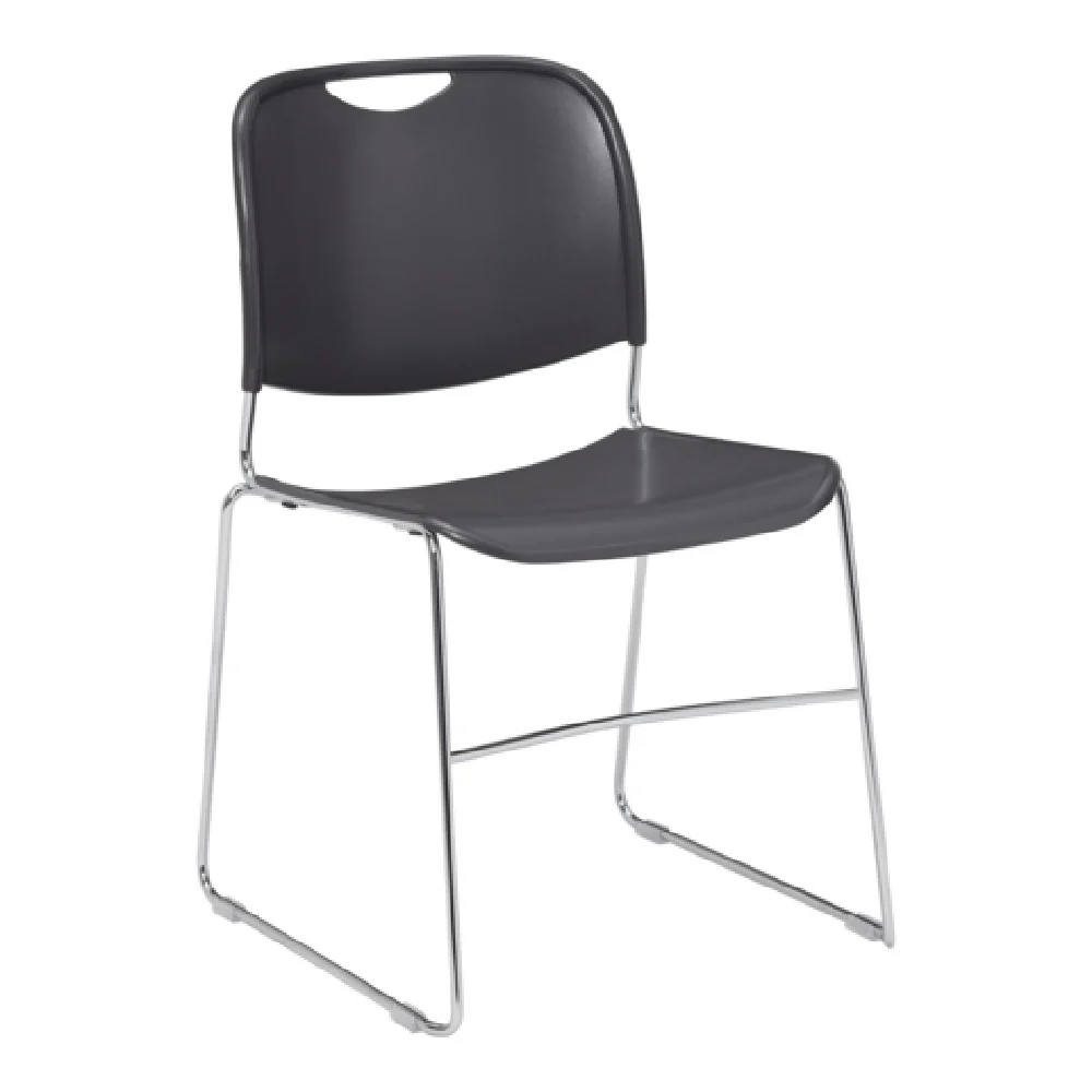 National Public Seating 8502 19 Inch Indoor Stacking Chair Polypropylene Seat and Steel Frame