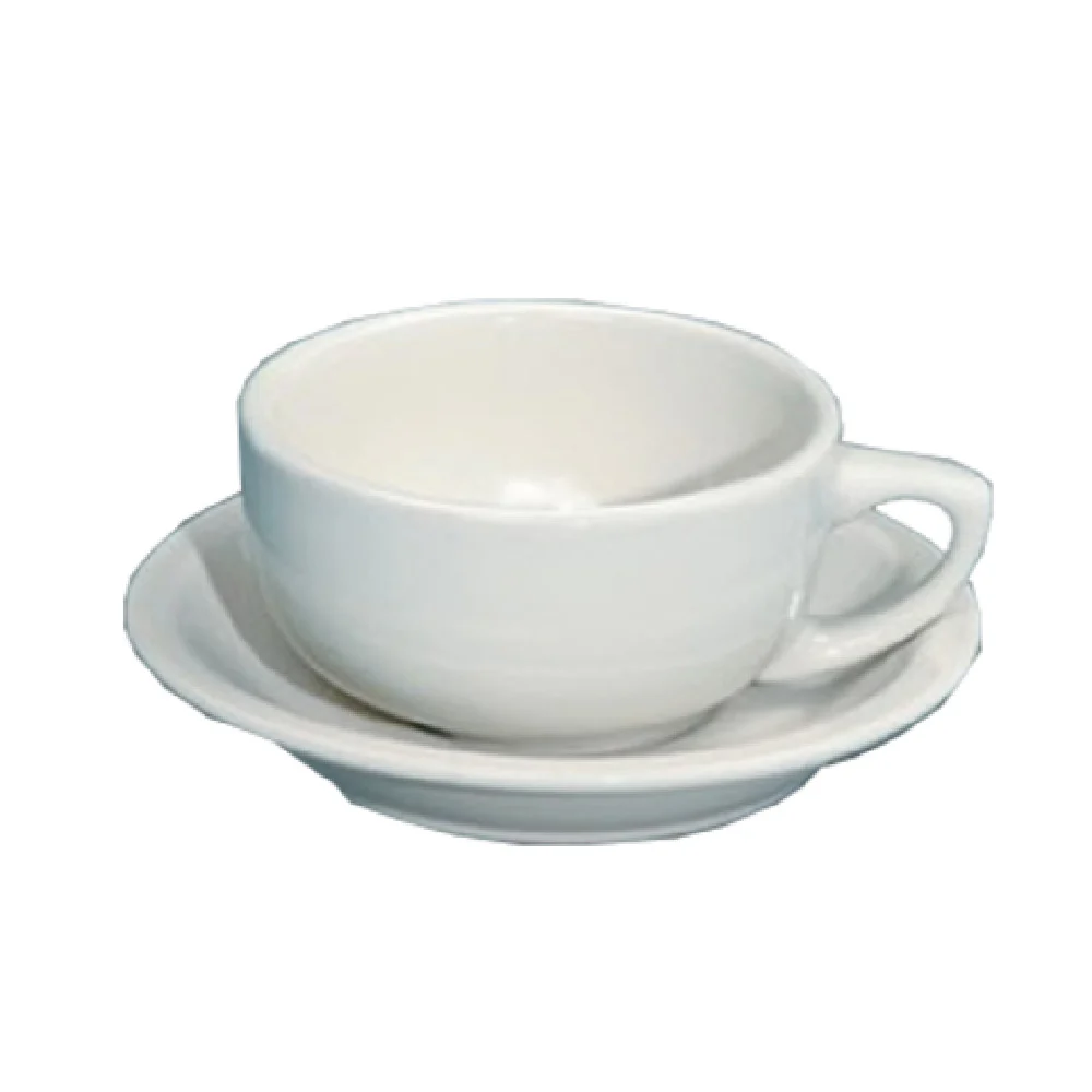 Yanco RE-56 14 Oz Recovery Cappuccino Cup Round Ceramic American White