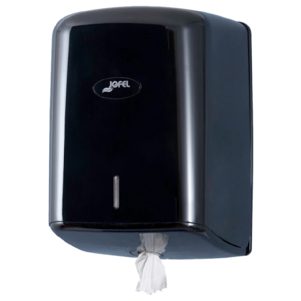 San Jamar T500BK 9.06 Inch Center Pull Paper Towel Dispenser Plastic Black San Jamar T500BK 9.06 Inch Center Pull Paper Towel Dispenser Plastic Black