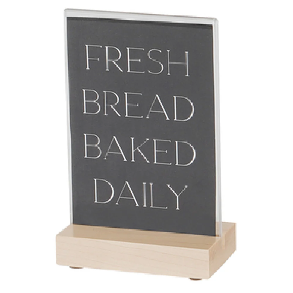 Cal Mil 22361-46-71 4 Inch Blonde Sign Crystal Acrylic Maple Wood Base Cal Mil 22361-46-71 4 Inch Blonde Sign Crystal Acrylic Maple Wood Base