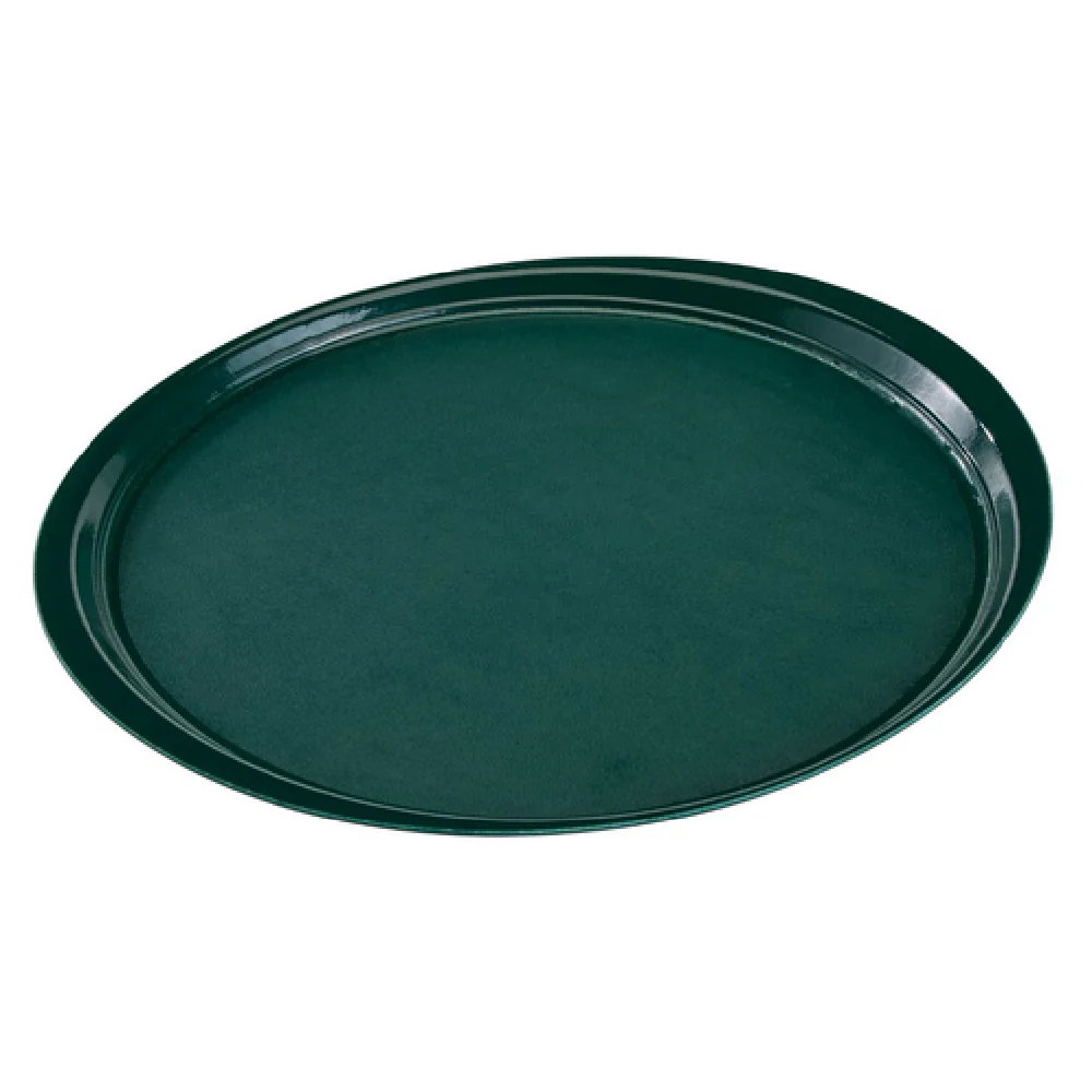 Cambro 1400ET206 15-7/20 Inch Diameter Serving Tray Dark Green Fiberglass with Non-Skid Surface