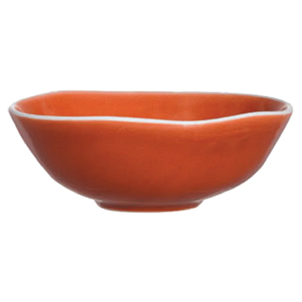 Arc Cardinal FJ629 15-1/2 Oz Free Form Bowl 6 Inch Diameter Porcelain Orange