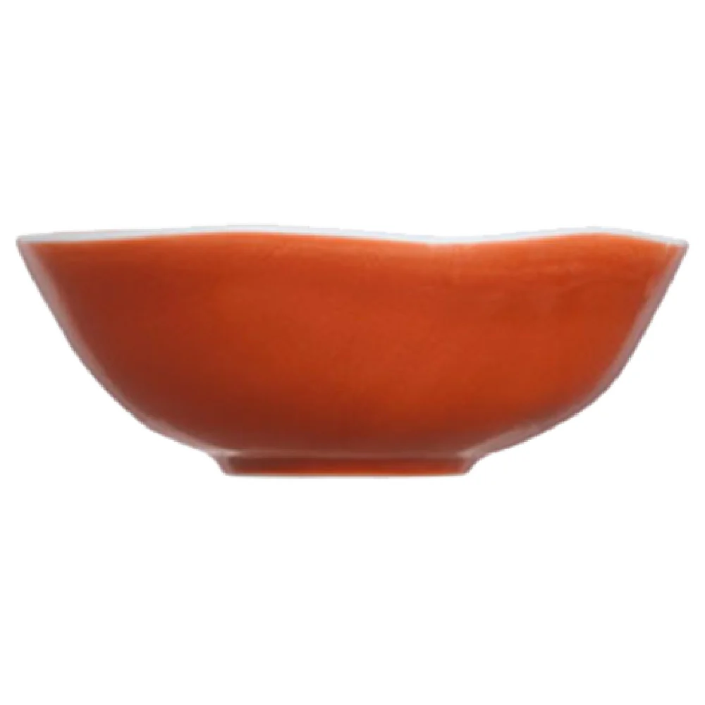 Arc Cardinal FJ629 15-1/2 Oz Free Form Bowl 6 Inch Diameter Porcelain Orange Arc Cardinal FJ629 15-1/2 Oz Free Form Bowl 6 Inch Diameter Porcelain Orange