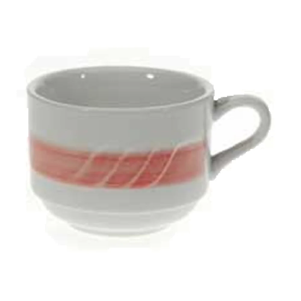 Vertex China SAU-1S-M 8 Oz Cup Round With Handle Stackable Mango China