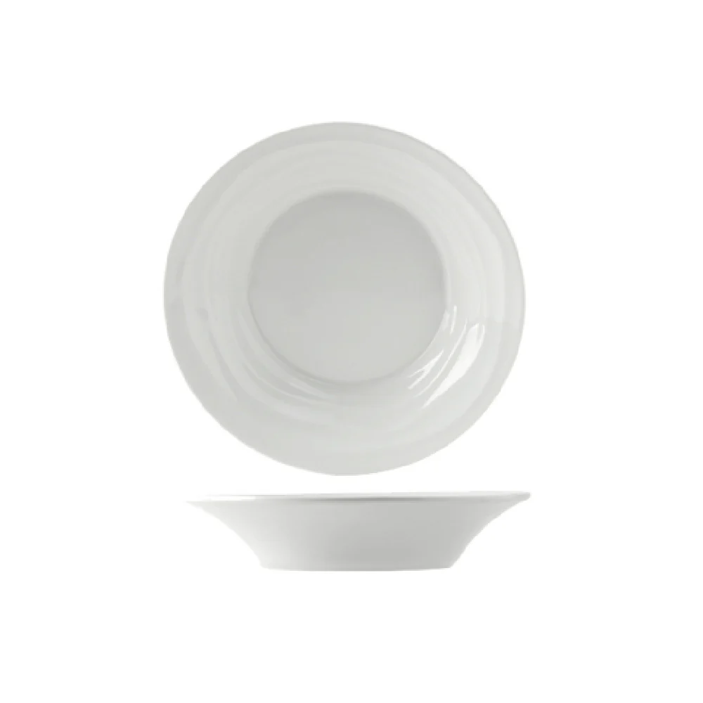 Tuxton GDP-062 14 Oz Porcelain White Soup Bowl 9 Inch Round Rimmed Tuxton GDP-062 14 Oz Porcelain White Soup Bowl 9 Inch Round Rimmed