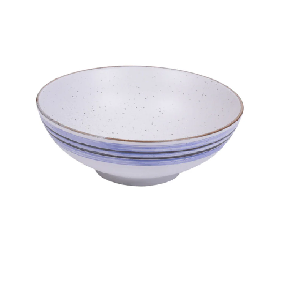 Yanco OC-608 28 Oz Ocean Noodle Bowl Round Porcelain White with Blue Design Yanco OC-608 28 Oz Ocean Noodle Bowl Round Porcelain White with Blue Design