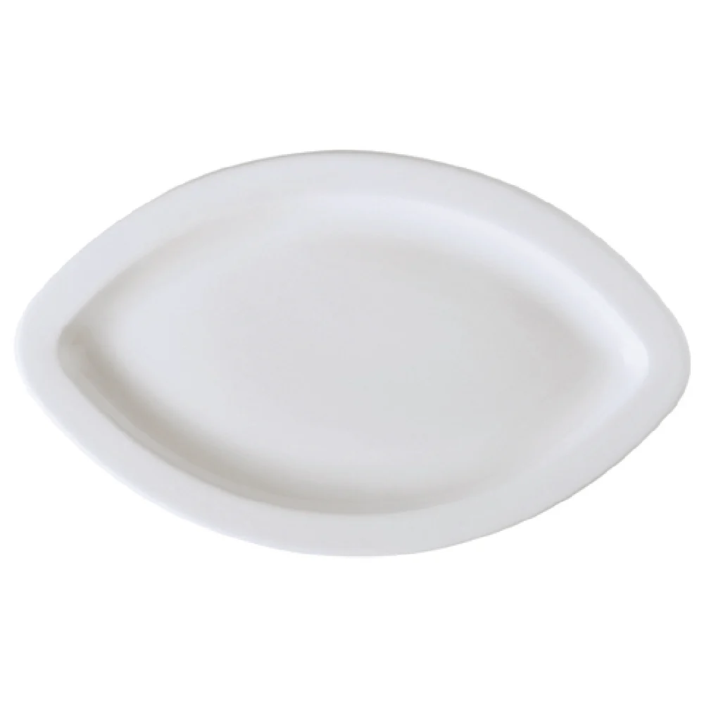 GET Enterprises PA1101927812 Platter 12-3/4 Inch Cat's Eye Shape Porcelain