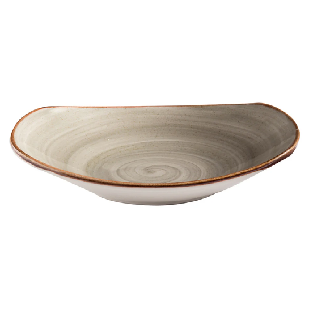 GET Enterprises PP1607723224 11 Oz Bowl Round Rolled Edge Porcelain Grey