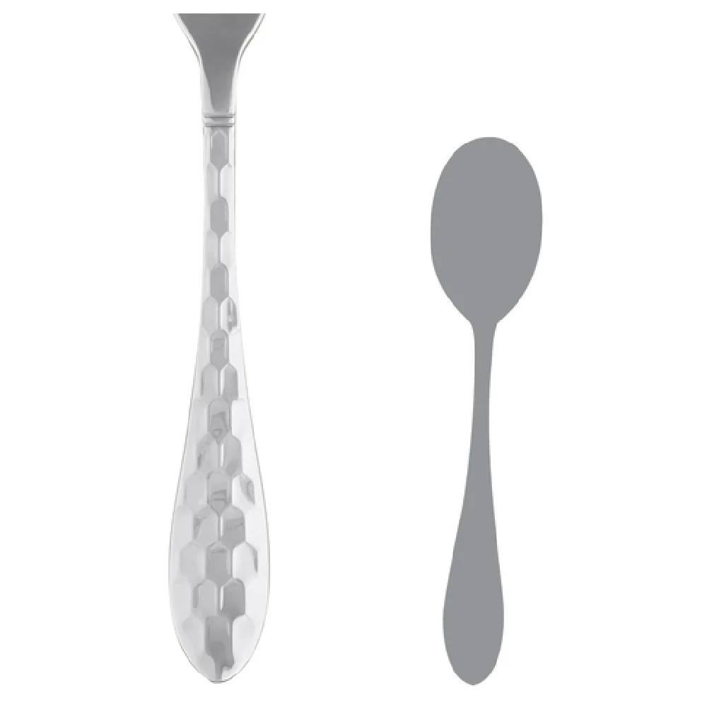 Steelite 5714SX004 8 Inch Table Spoon 18/0 Stainless Steel Heavy Weight Honeycomb Finish