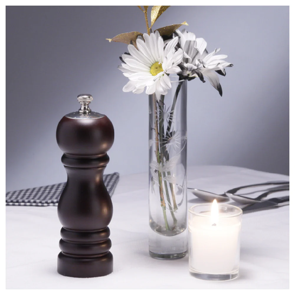 Chef Specialties 6950 Duo Combo Salt and Pepper Mill Ebony Wood with Stainless Steel Chef Specialties 6950 Duo Combo Salt and Pepper Mill Ebony Wood with Stainless Steel