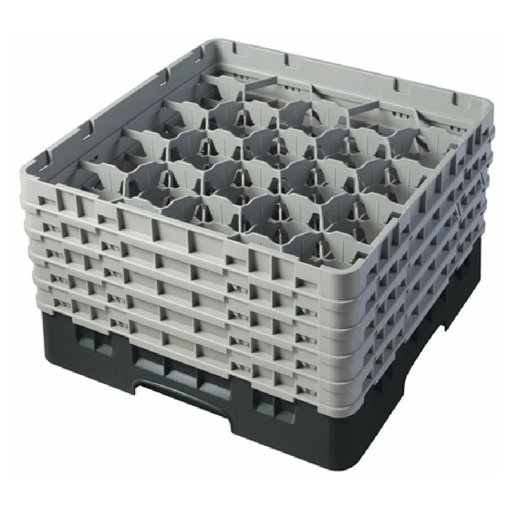 Cambro 20S958110 20 Inch Full Size Glass Rack with 5 Gray Extenders Black Co-Polymer Cambro 20S958110 20 Inch Full Size Glass Rack with 5 Gray Extenders Black Co-Polymer