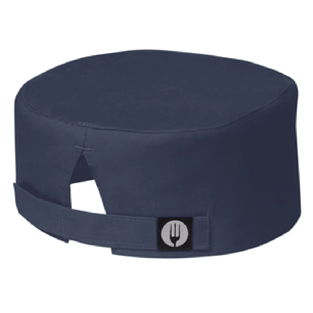 Chef Works BEANNAV0 Beanie Adjustable Velcro Closure Navy Poly/cotton
