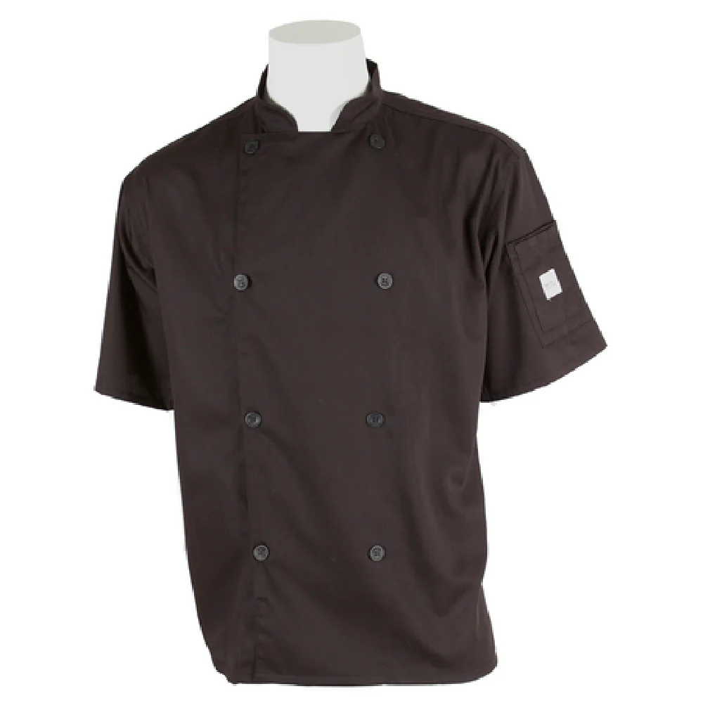 Mercer Culinary M61012BKXS XSmall Genesis Unisex Chef Jacket Black Poly Cotton Mercer Culinary M61012BKXS XSmall Genesis Unisex Chef Jacket Black Poly Cotton