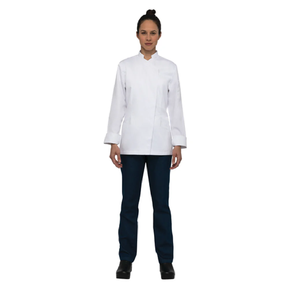 Chef Works CES03W-WHT-XS XSmall Women's Chef Coat Long Sleeve White Poly Cotton Chef Works CES03W-WHT-XS XSmall Women's Chef Coat Long Sleeve White Poly Cotton