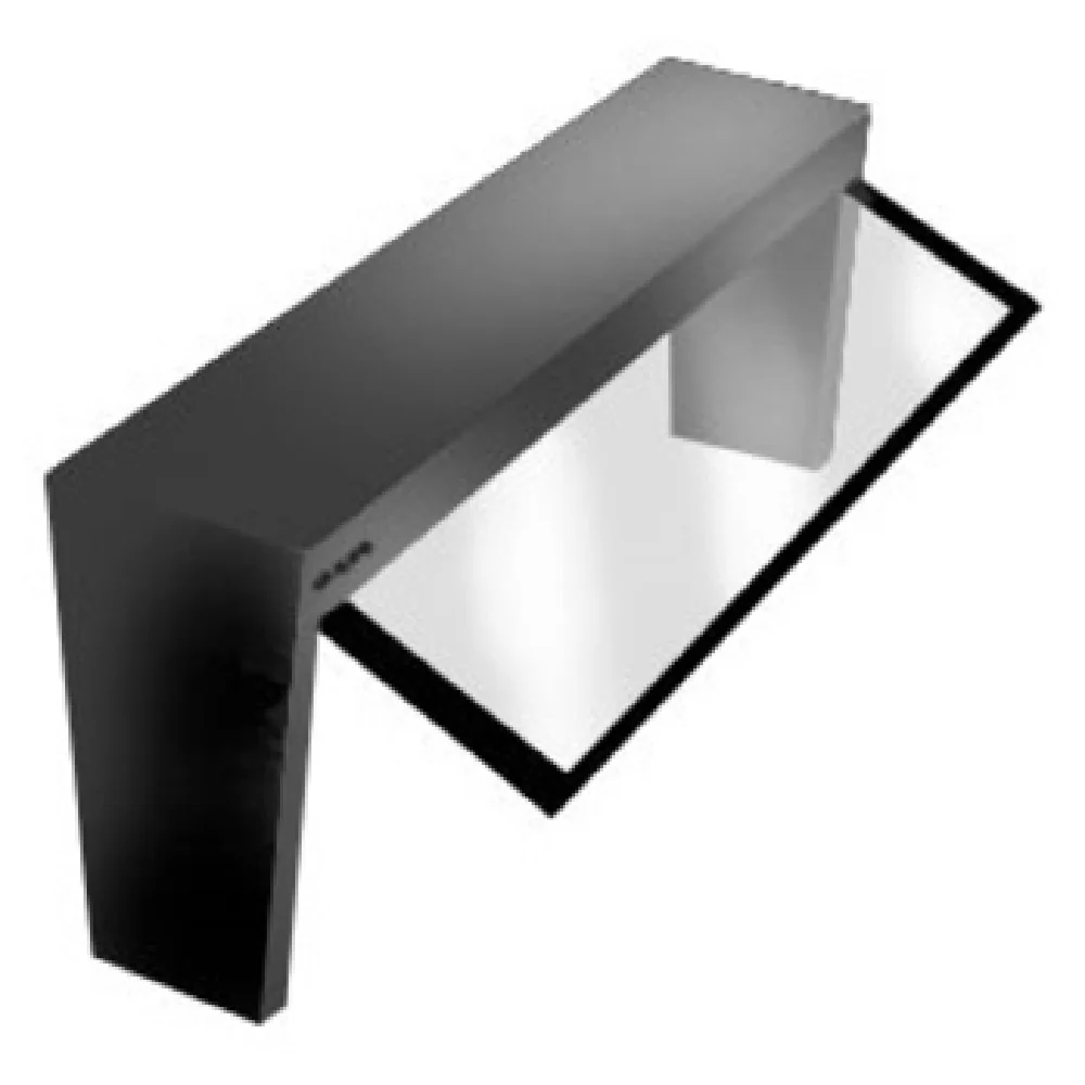 Atlas Metal BC-2 37-7/8 Inch Sneeze Guard Single-Sided Stainless Steel