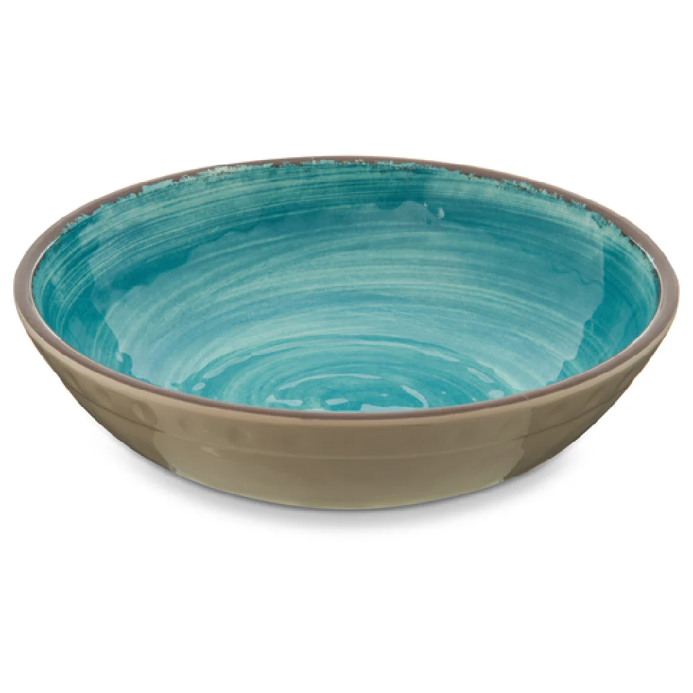 Carlisle 5401915 8 Inch Diameter Round Cereal Bowl Melamine Blue with Swirl Design Carlisle 5401915 8 Inch Diameter Round Cereal Bowl Melamine Blue with Swirl Design