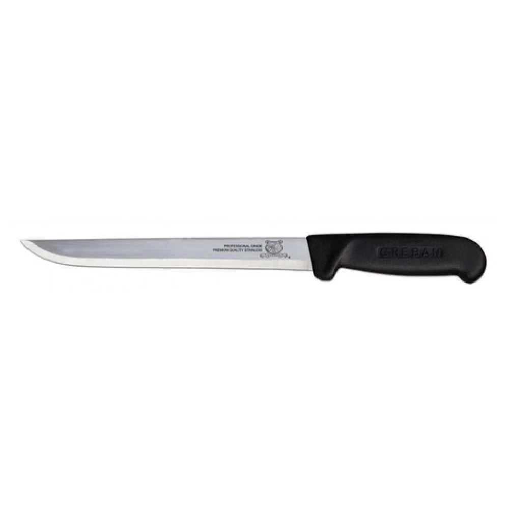 Omcan 11854 8 Inch Blade Black Plastic Handle Fillet Knife